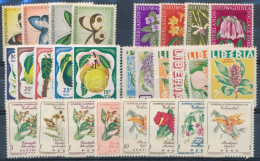 Delcampe - ** Virág, Gyümölcs, Lepke Motívum Kis összeállítás, 5 Db Vegyes Külföldi Sor, Stecklapon - Sonstige & Ohne Zuordnung