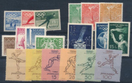 Delcampe - ** 1952-es Olimpia összeállítás, 19 Db Bélyeg, Stecklapon - Sonstige & Ohne Zuordnung