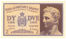 2 LEK REGNO D'ITALIA E ALBANIA BANCA NAZIONALE D'ALBANIA GENNAIO 1941 FDS-/FDS - Non Classés