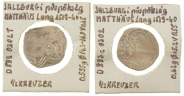 Delcampe - Osztrák Államok / Salzburg ~1520. 1/2kr Ag "Mátyás" (2x) (0,62g, 0,55g) T:XF,VF Austrian Sates / Salzburg ~1520. 1/2 Kre - Non Classificati