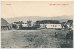 Delcampe - T2/T3 Kovászna, Covasna; Látkép, Pokolsár Gyógyfürdő, üzletek, Utcakép. Szabó Nyomda Kiadása (Kézdivásárhely) / General - Non Classificati