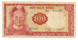 Vietnam Viet Nam South 100 Dong 1966 VF Pick #19b - Vietnam