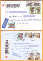 2009 Polska Poland - Moldova 2 Registered Letter Architecture, Used - Lettres & Documents