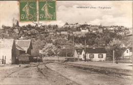 Delcampe - DOMFRONT (61) Vue Générale - La Gare En 1917 - Domfront