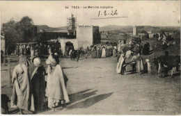 Delcampe - CPA MOROCCO TAZA Le Marché Indigene (23384) - Taza