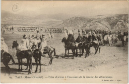 Delcampe - CPA MOROCCO TAZA Prise D'armes A Occasion De Remise Des Décorations (669616) - Taza