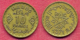 Maroc Monnaie 10 Francs 1371 /1951-1952   Cpc - Morocco