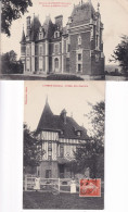 FRANCE - 14 - 2 CARTES - LIVAROT - Château De MESNIL-OURY / Château De La Guertière - Livarot