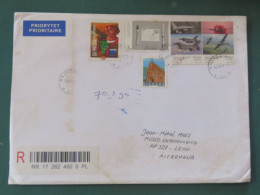 Poland 2008 Cover To Nicaragua - Planes Military Food Fork Church Teddy Bear Toy Christmas - Lettres & Documents