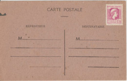 Delcampe - 1944 - ALGERIE - MARIANNE D'ALGER - LIBERATION - CP FABRICATION LOCALE VENDUE PRE-TIMBREE - Briefe U. Dokumente