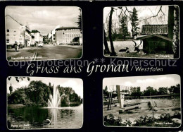 Gronau Westfalen Neustrasse Tierpark Parkpartie Fontaene Neues Freibad - Gronau