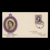 Negri Sembilan 1953 (FDC) 10c Coronation, SEREMBAN - Negri Sembilan