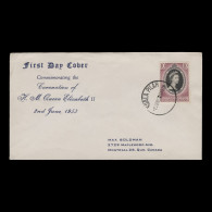 Negri Sembilan 1953 (FDC) 10c Coronation, KUALA PILAH - Negri Sembilan