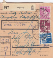 BiZone Paketkarte 1948: Dingolfing Nach Gmund, Nachgebühr, Wertkarte - Briefe U. Dokumente