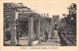 B009 Morocco Rabat Jardins Des Oudaias Pergola Postcard - Other & Unclassified