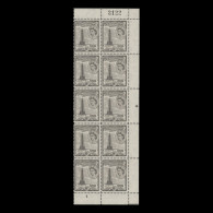 St Christopher Nevis Anguilla 1957 (MNH) 8c Sombrero Lighthouse Plate 1 Block - St.Christopher-Nevis-Anguilla (...-1980)