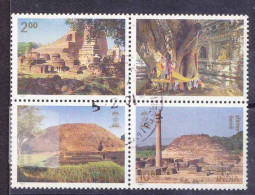 India 1997 Fine Used Block, Indipex Rare, Temple, Religion - Hinduism