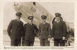Delcampe - Bemanning KLM-Douglasvliegtuig Deelnemers London - Melbourne Race 4536 - Flieger
