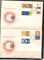 Delcampe - Cuba 1965 Space / Weltraum - Astronomy - Year Of The Quiet Sun Set+block FDC - Nordamerika
