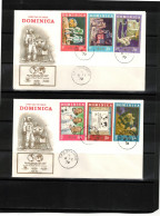 Delcampe - Dominica 1970 Space / Weltraum Apollo Moon Landing  FDCs - Nordamerika