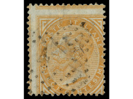 Delcampe - ° ITALIA. 1863. 10 C. Ocre Naranja. Variedad Dentado Horizontal Y Vertical Desplazado. RARO. Solo 2 Ejemplares Conocidos - Autres & Non Classés