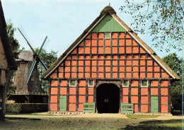 Delcampe - Museumsdorf Cloppenburg - Niederdeutsches Hallenshaus 1793, Kappenwidmühle 1764  - Postkarte Ungelaufen - Cloppenburg