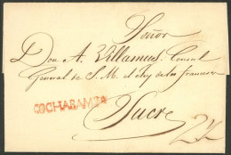 Delcampe - BOLIVIA: Interesting Entire Letter Sent On 19/FE/1841 To The "General Consul Of His Majesty The King Of The French" In S - Bolivien