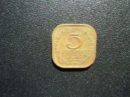 SRI LANKA  : 5 CENTS   1975   KM 139    SUP - Sri Lanka