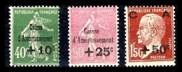 FRANCE 1930 N° 253 à 255 NEUF ** MNH CAISSE D'AMORTISSEMENT - Neufs