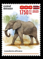 GUINEA BISSAU 2025 STAMP 1V - OVERPRINT ON 2023 - ELEPHANT ELEPHANTS - MNH - Elephants