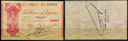 9419 ESPAÑA 1936 BANCO ESPAÑA BILBAO 5 PESETAS 1936 - Otros & Sin Clasificación