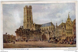 Delcampe - BELGIQUE - Cathédrale De MALINES En 1833  Carte écrite En 1917  2 Scans - Mechelen