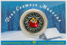 Ukraine 2015 Saint Nicholas Nikolaus Miklavž Christmas Weihnachten UNC Token Medal Color In A Blister - Ucraina
