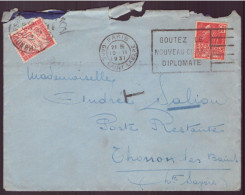 France, Enveloppe Taxée Du 10 Septembre 1931 De Paris Pour Thonon-les-Bains - Autres & Non Classés