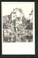 Künstler-AK Otto Ubbelohde: Cassel, Fuldaufer - Ubbelohde, Otto