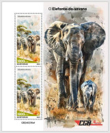 GUINEA-BISSAU 2024 MNH African Bush Elephant Elefanten M/S I - OFFICIAL ISSUE – DHQ2524 - Elephants