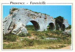 FRANCE - Fontvieille - Aqueduc Gallo Romain - Barbegal - Arches - Murs En Pierres - Végétation - Place - Carte Postale - Fontvieille