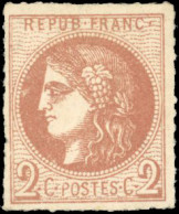 * 40B -  2c. Brun-rouge. Report 2. Percé En Ligne. SUP. - 1870 Emissione Di Bordeaux