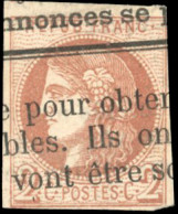 Obl. 40B - 2c. Brun-rouge. Report 2. Obl. Typo. B. - 1870 Emissione Di Bordeaux