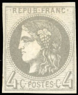 * 41Bd - 4c. Gris-foncé. Report 2. Nuance Rare. TB. - 1870 Emissione Di Bordeaux