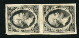 Proef 1852 Nr.9 (dik Papier) Cat.600 Gulden (1988) In Paar Fraai Ex. Met Verticale Vouw - Sonstige & Ohne Zuordnung