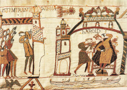 FRANCE - Bayeux - Tapisserie - Harold - Comète - Présage De Malheur - Broderie Médiévale - Scène - Animé - Carte Postale - Bayeux