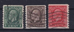 Delcampe - CANADA 1933 - Canceled - Sc# 205-207 - Gebraucht