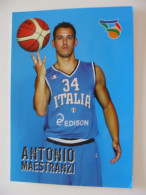 ANTONIO MAESTRANZI  SPORT PALLACANESTRO BASKET  SQUADRA NAZIONALE ITALIANA NON VIAGGIATA "°°°° - Basketball
