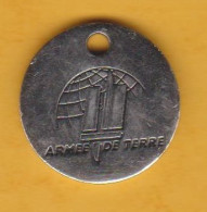 Jeton De Caddie En Métal - Armée De Terre - Jetons De Caddies