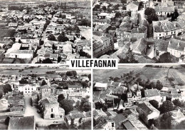 16 . N°sac10342 . VILLEFAGNAN . Vue Générale L'église Le Temple . En Avion Au Dessus De . Cpsm 10X15 Cm . Lapie - Villefagnan