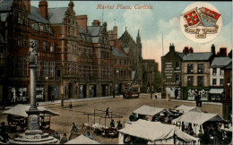 13299 "MARKET PLACE - CARLISLE" ANIMATA, MERCATO, CART. ORIG. NON SPED. - Carlisle