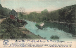 BELGIQUE - Aywaille - Château Amblève - Ruines - Donjon - Rivières - Arbres - Colorisé - Carte Postale Ancienne - Aywaille