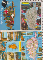 Delcampe - 25F546  Lot De 4 Cartes MULTI VUES GEOGRAPHIQUE CORSE - Landkarten