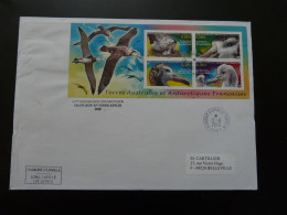 Bloc Albatros Oiseau Bird Sur Lettre Oblit. Premier Jour Terre Adélie TAAF 2010 - Brieven En Documenten